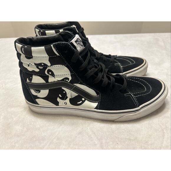 Vans SK8 Hi Men’s Size 11 Alien Ghosts Glow in the Dark Black Rare Gum Sole - Picture 1 of 9
